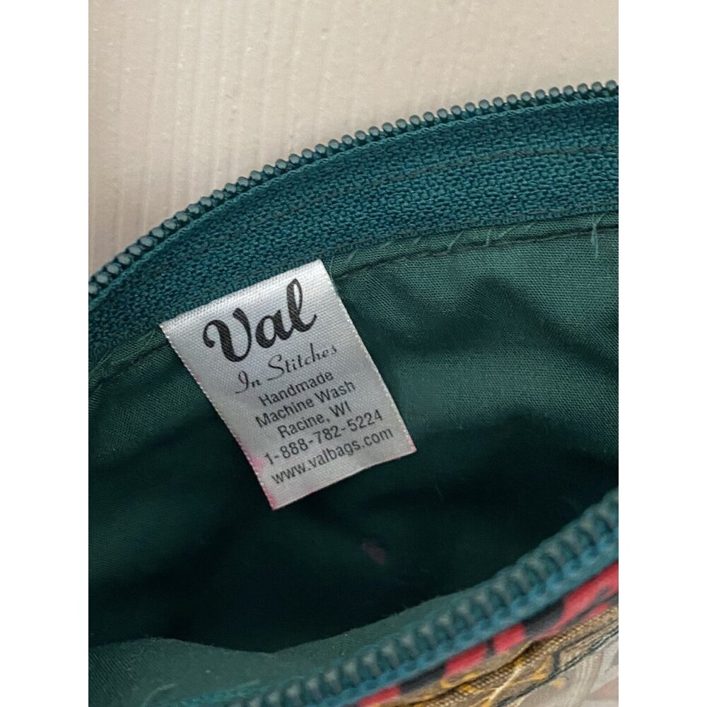 Val in Stitches Fabric Crossbody Purse Small 6x4.5 Card Games Handmade in USA - Picture 11 of 12